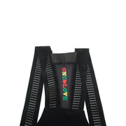 Black Elite Bib Stripe Bibs - - M 10x W 20x